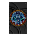 11th Airborne Division Public Affairs Division PAO Wall Flag 3x5 (Vertical), Black