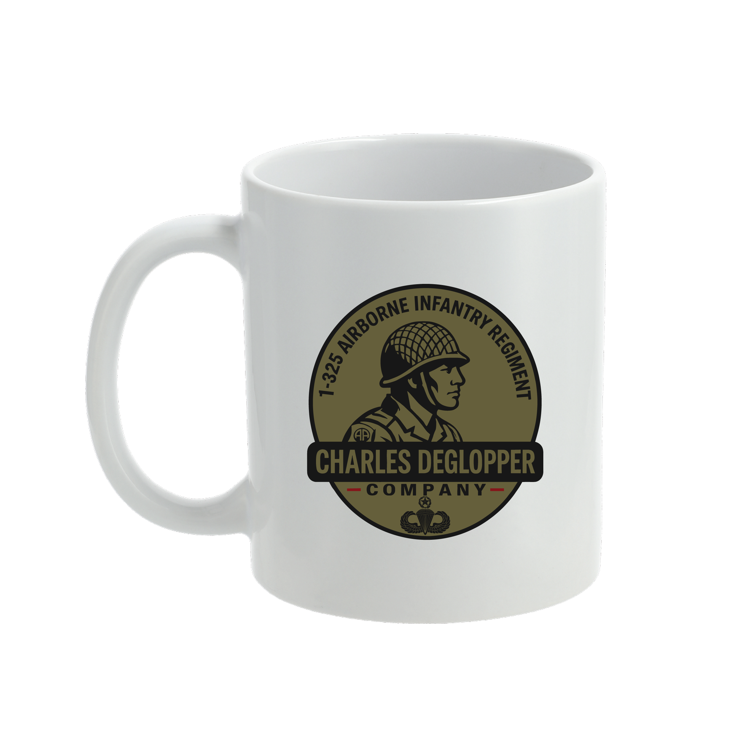 Charles Deglopper Company, 1-325 AIR Tribute (No Color) Ceramic Coffee Mug 11oz, White