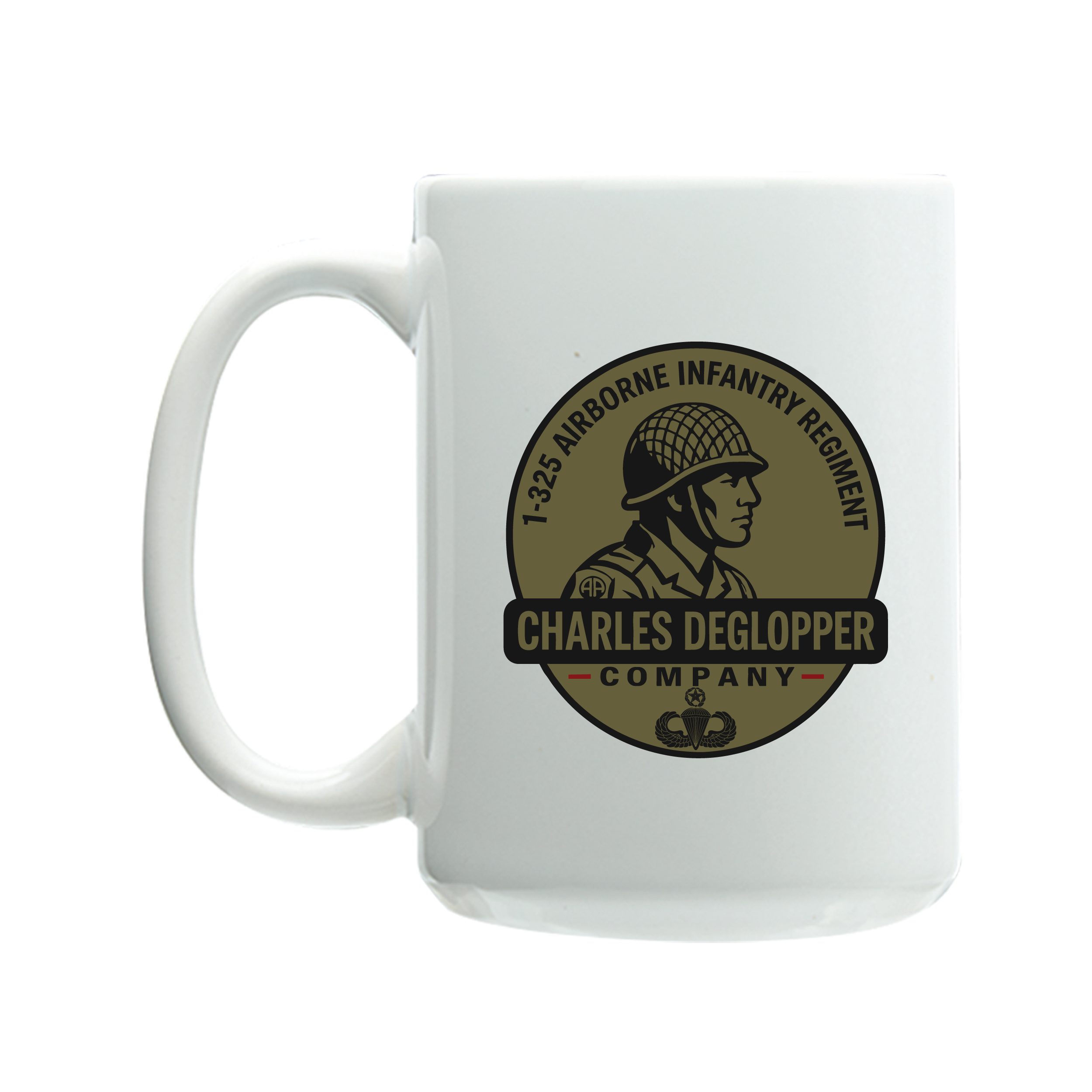 Charles Deglopper Company, 1-325 AIR Tribute (No Color) Ceramic Coffee Mug 15oz, White