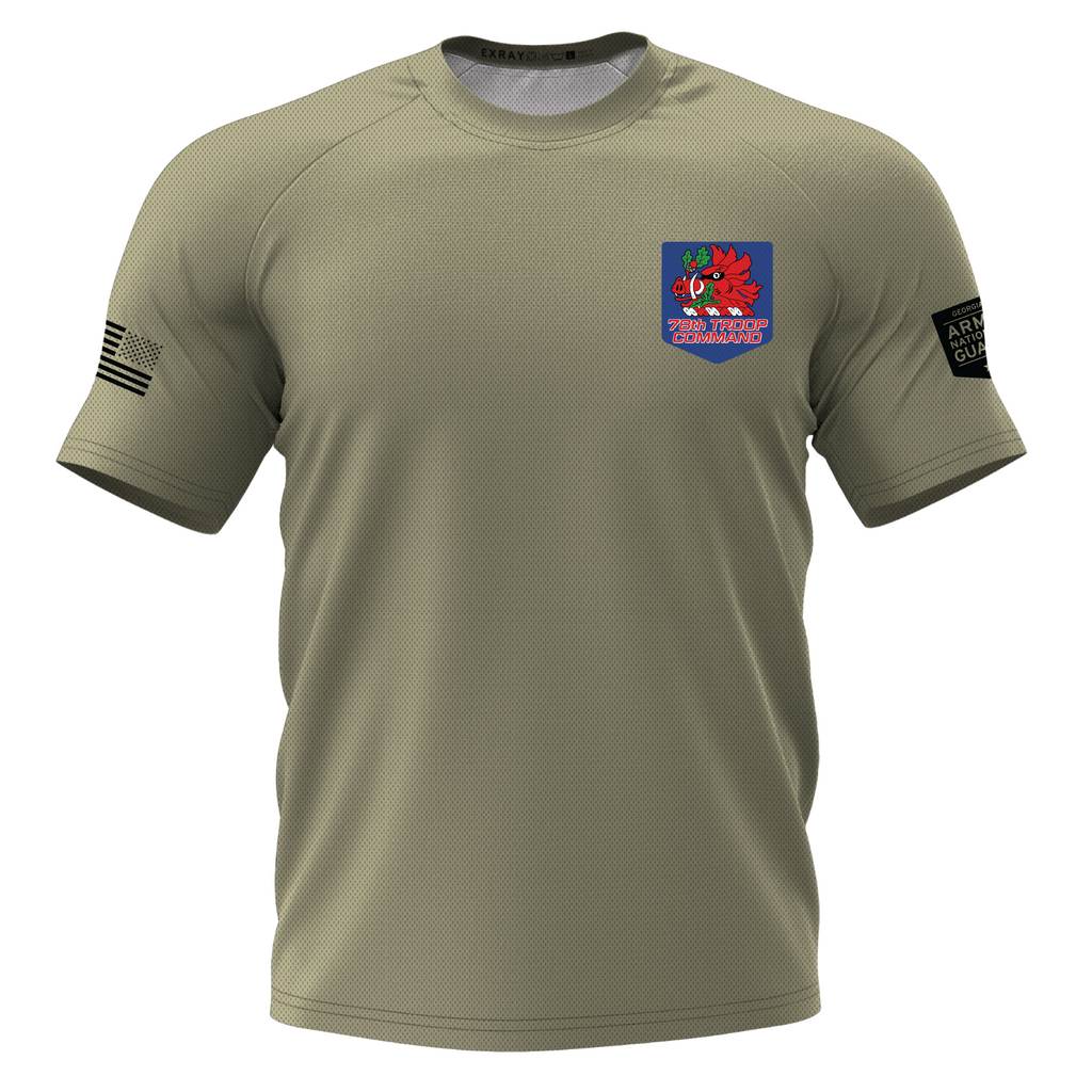 HHD 78th Troop Command  Men's Standard Performance SS Tee, Tan 499
