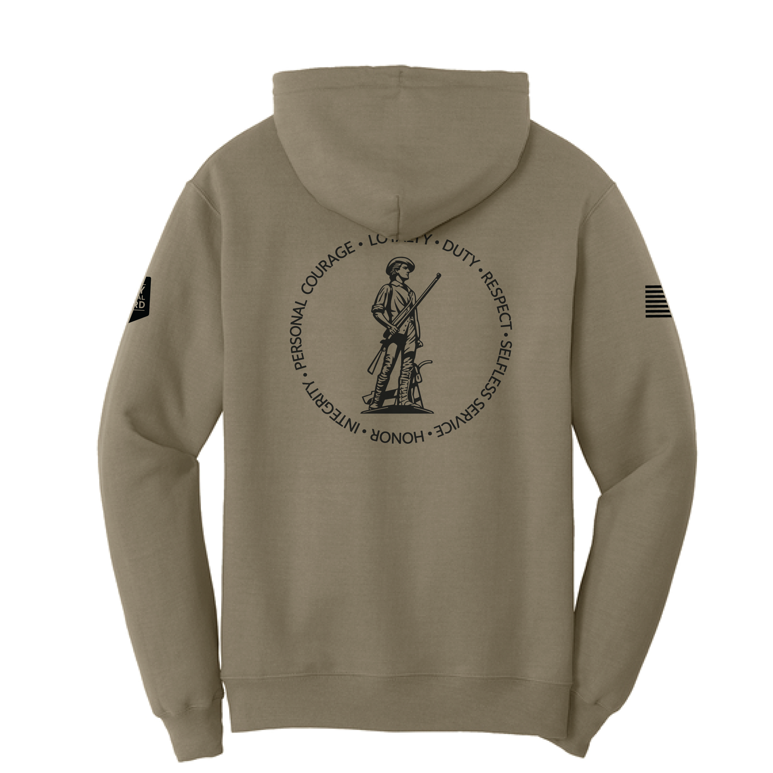 HHD 78th Troop Command  Fleece Hooded Pullover Sweatshirt (PC78H), Tan 499