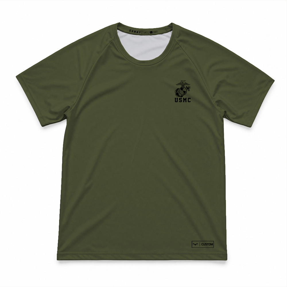 2nd Battalion, 6th Marines, Weapons Company, 81mm Platoon Gen.1 MaxDri Performance Tee, Short Sleeve, OD Green