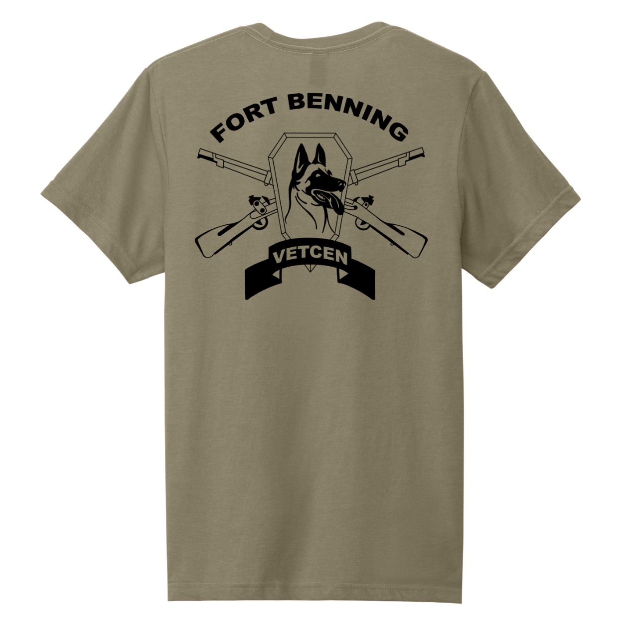 Fort Benning VETCEN  Softstyle CVC SS Tee (67000), Tan 499