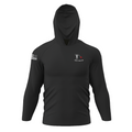 Blackheart Company, 1-504 PIR Company Cards Men's Hooded Raglan UV Long Sleeve Tee, Black