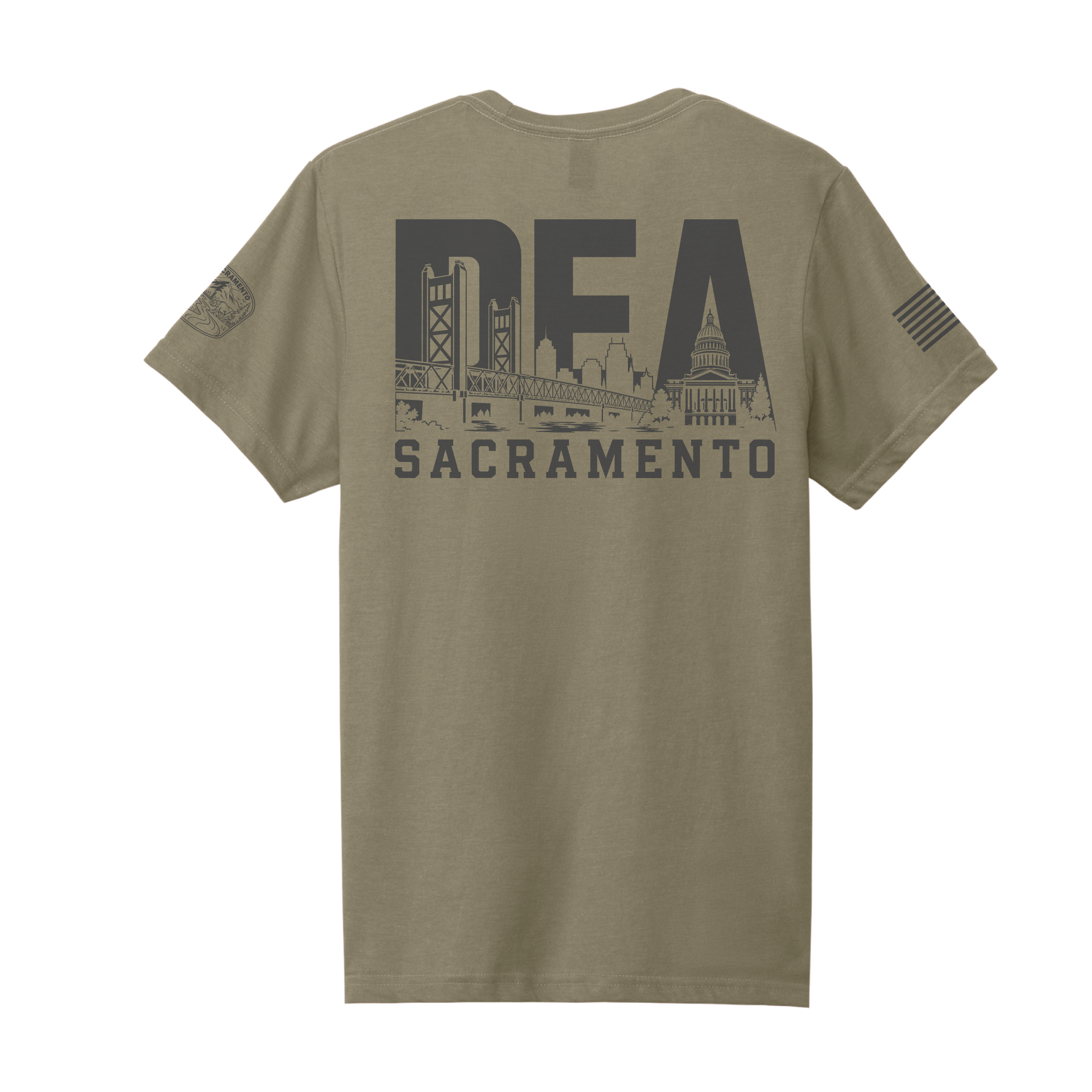 DEA Sacramento DEA Special Agent Softstyle CVC SS Tee (67000), Tan 499