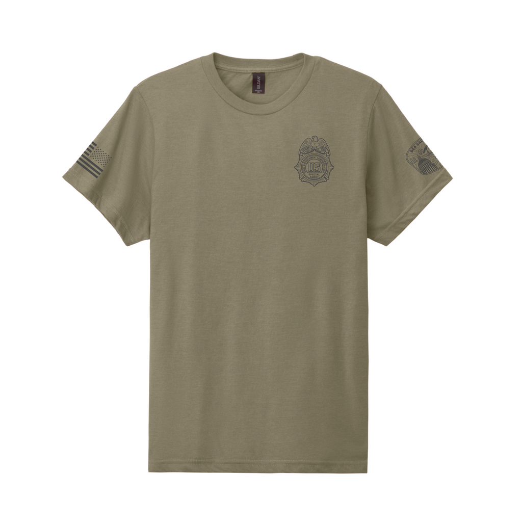 DEA Sacramento DEA Special Agent Softstyle CVC SS Tee (67000), Tan 499