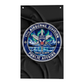 11th Airborne Division Public Affairs Voice of the Arctic Wall Flag 3x5 (Vertical), Black