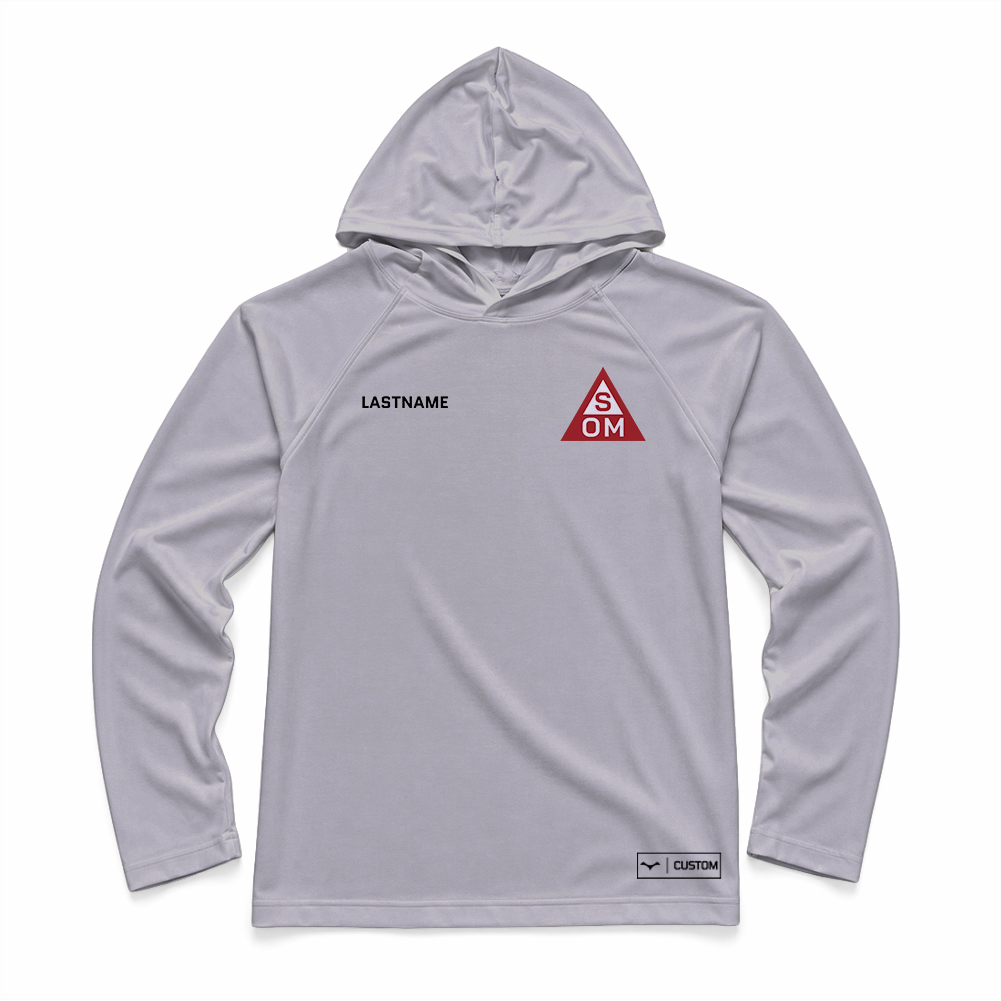 Special Operations Medicine (SOMED) SOM Gen.1 Long Range Performance Tee, Long Sleeve, Sun Hood, Grey