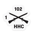 HHC 1-102D  4" White Sticker, White