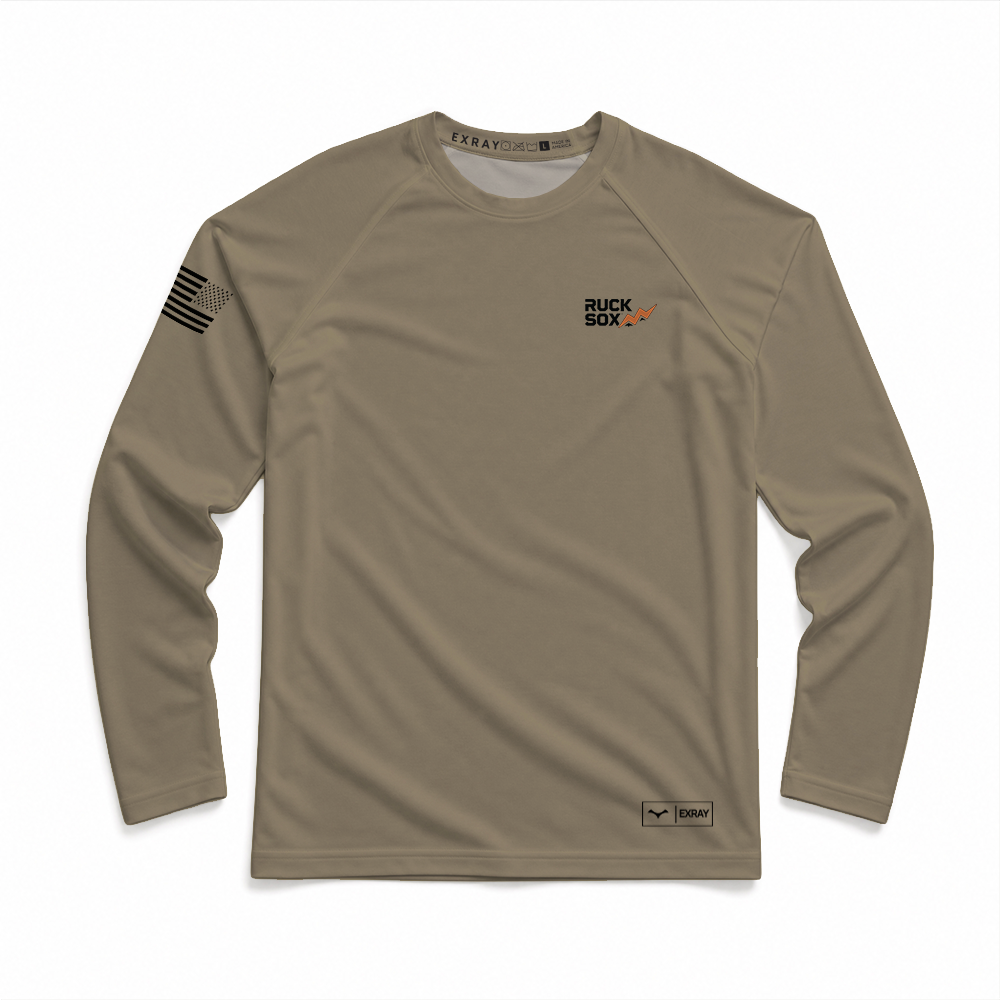 Ruck Sox Gen.1 Long Range Performance Tee, Long Sleeve, Tan 499