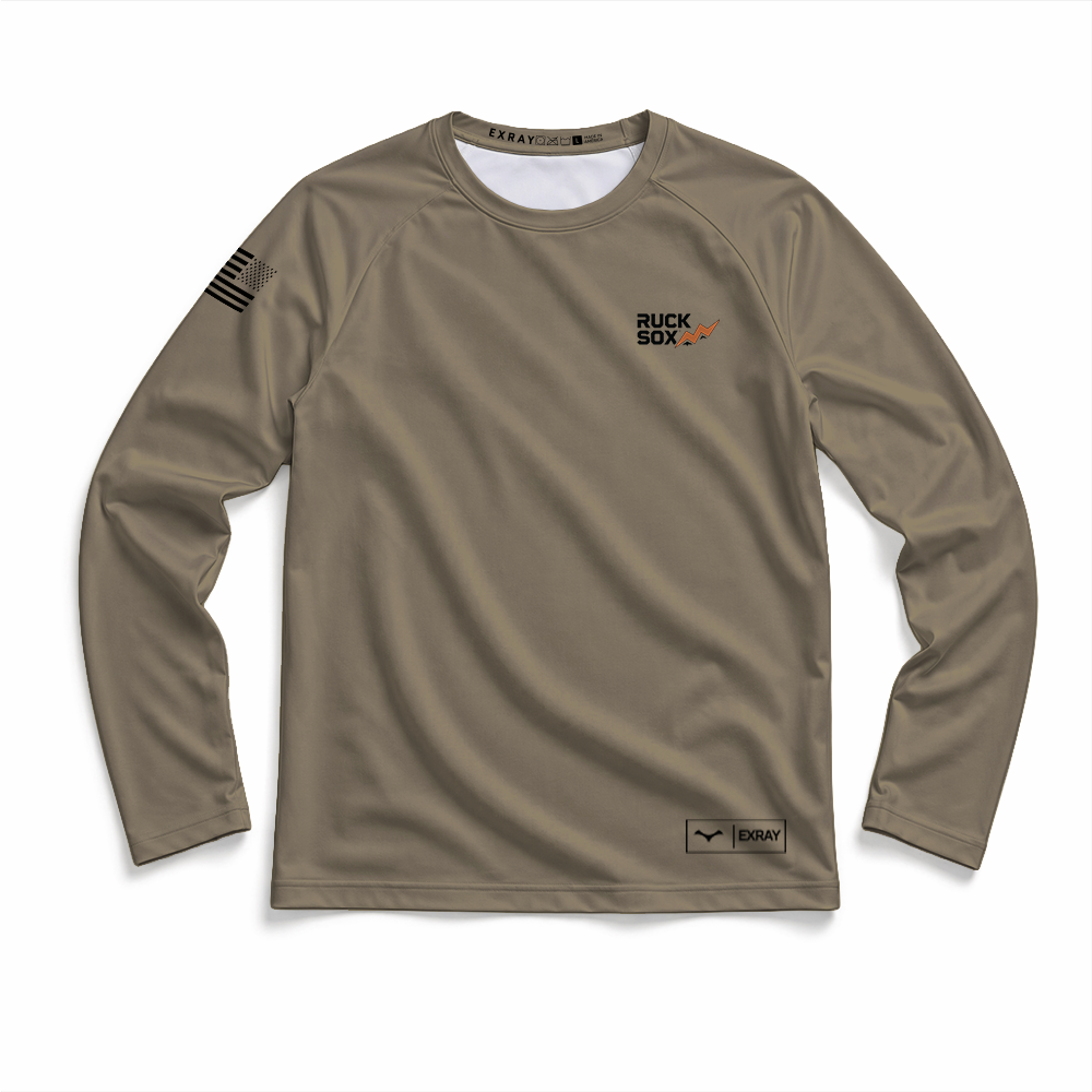 Ruck Sox Gen.1 MaxDri Performance Tee, Long Sleeve, Tan 499
