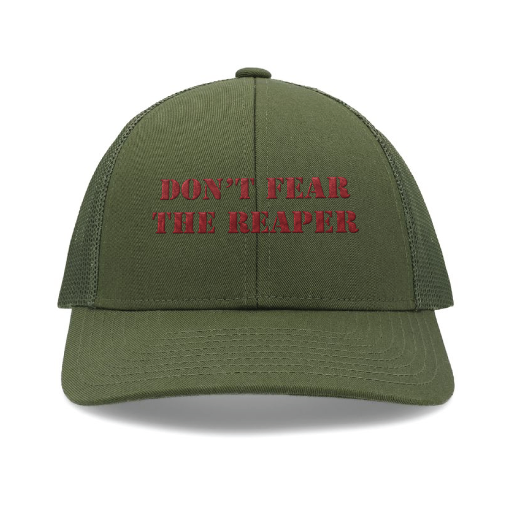 Don’t fear the reaper corpsman   Low-Profile Snapback Trucker Hat (P114), OD Green