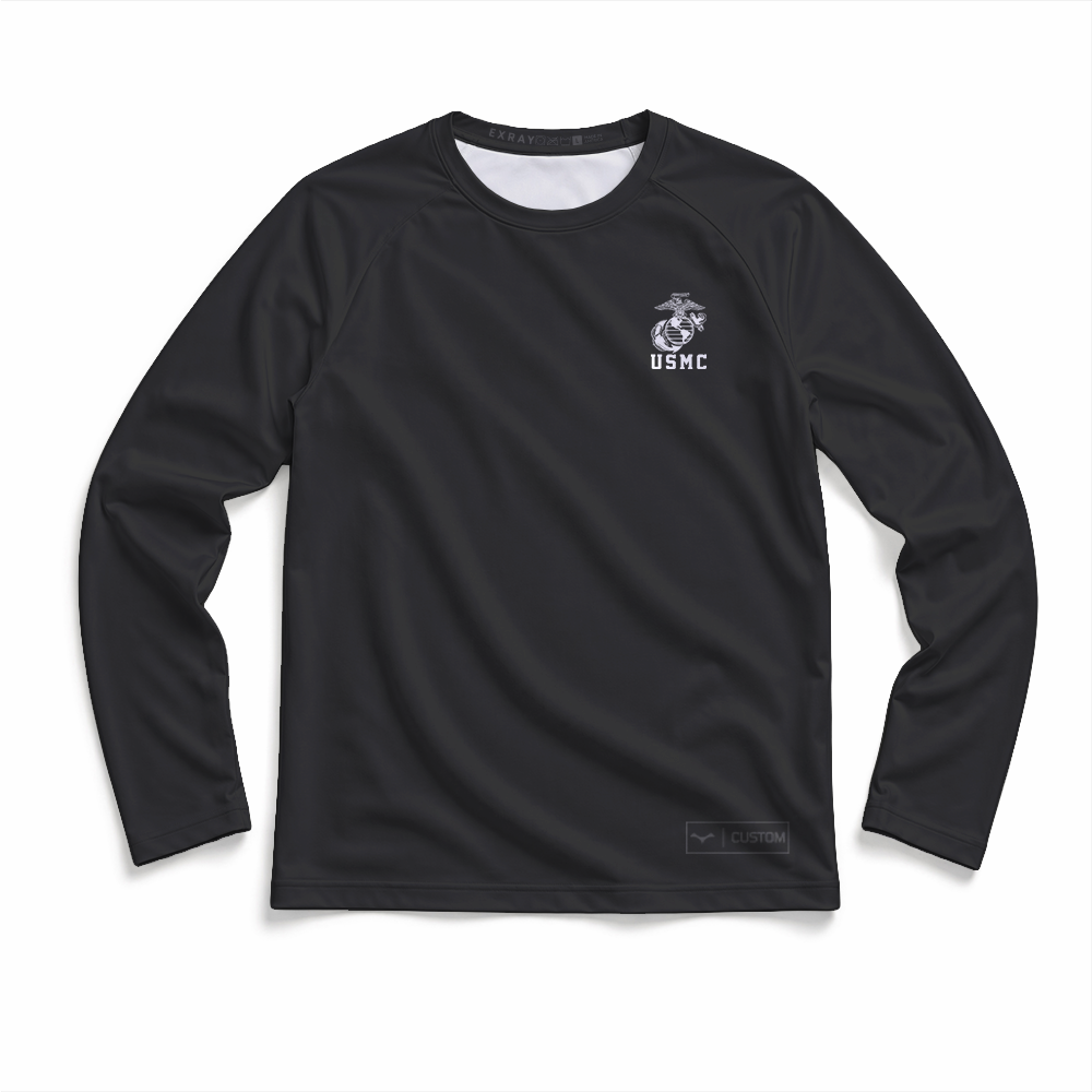 2nd Battalion, 6th Marines, Weapons Company, 81mm Platoon Gen.1 MaxDri Performance Tee, Long Sleeve, Black
