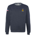 Dog Platoon, Reaper Company, 1-5 CAV  Midweight Cotton Fleece Crewneck (SS3000), Classic Navy Heather
