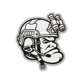 Ranger U Big Sarge Design 4" White Sticker, White