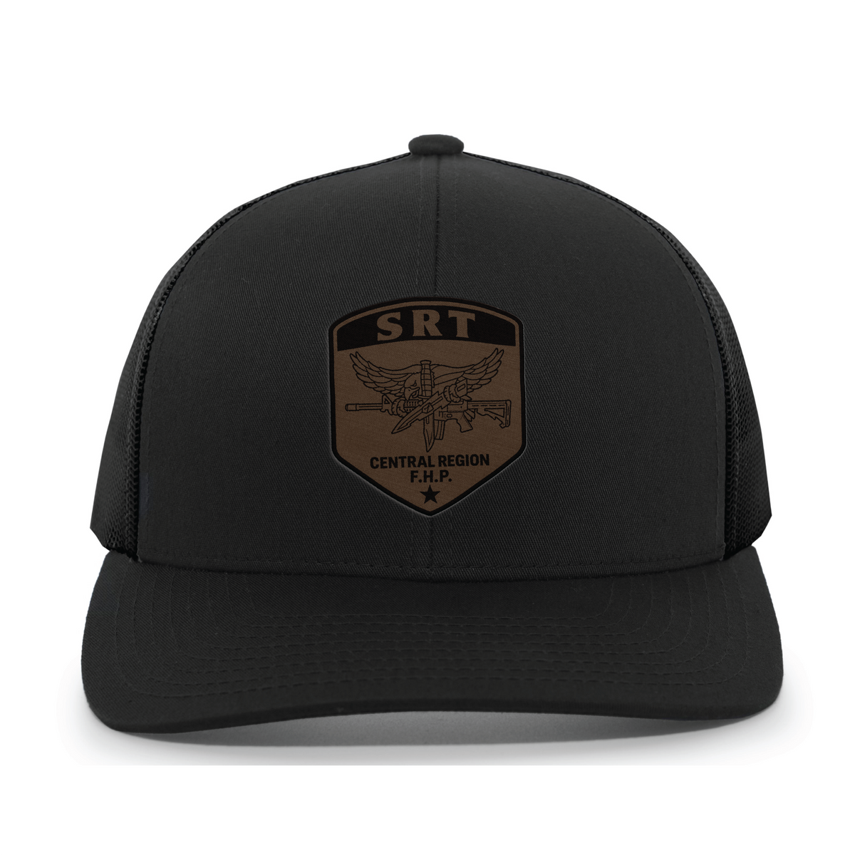Florida Highway Patrol  Snapback Trucker Hat (104C), Black