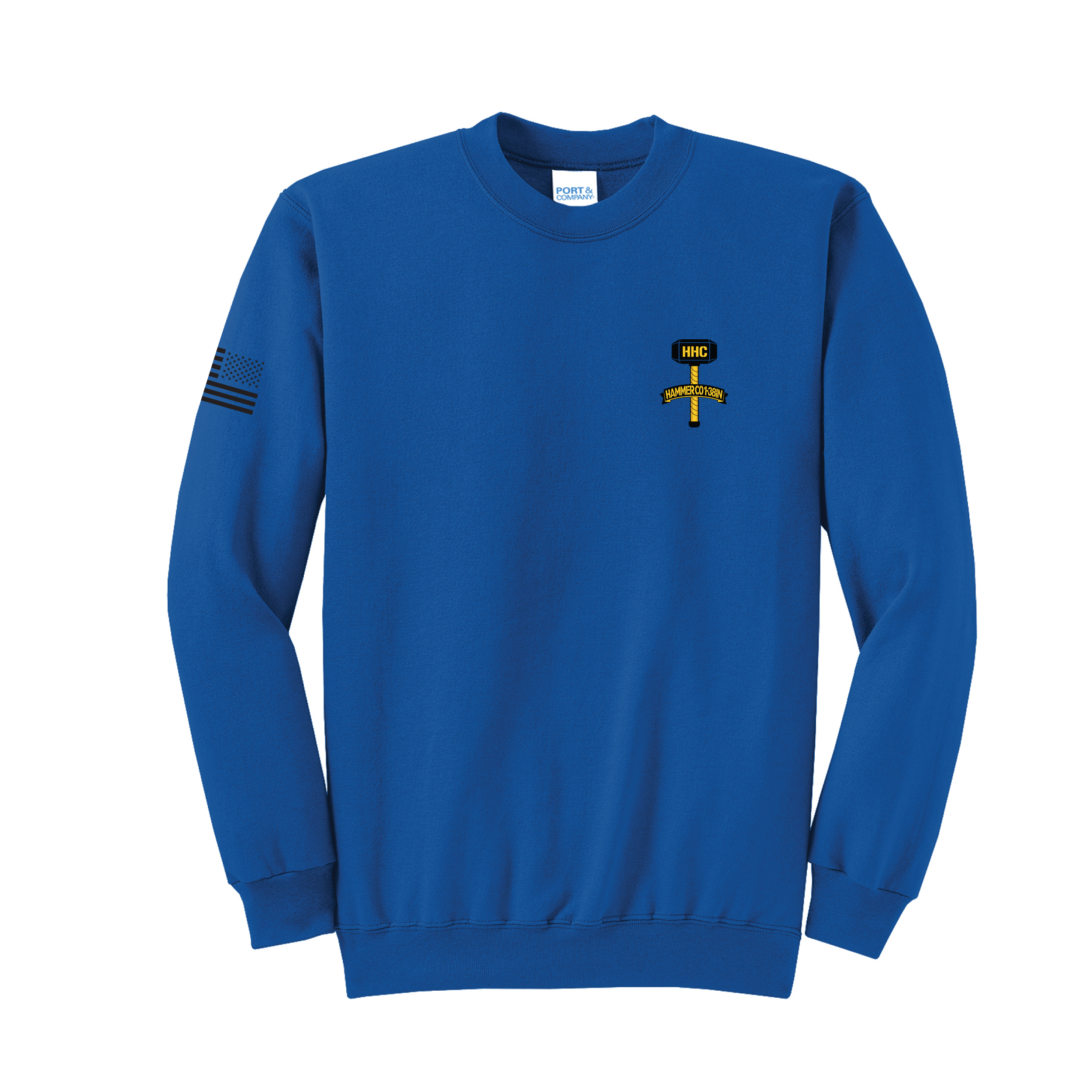 HHC, 1-38 IN  Midweight Cotton Fleece Crewneck (SS3000), Royal