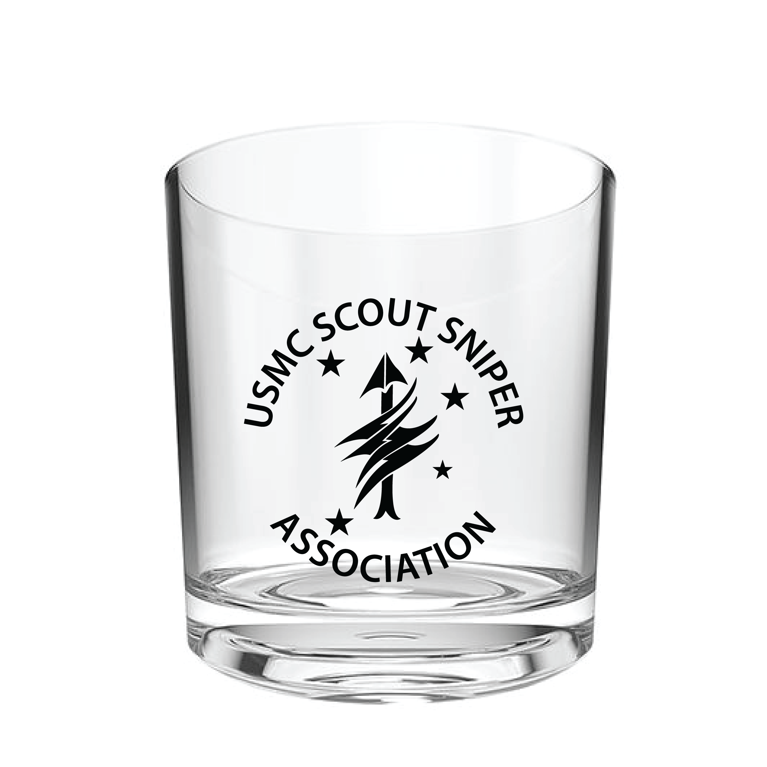 USMC SCOUT SNIPER ASSOCIATION Rocks Glass, Clear