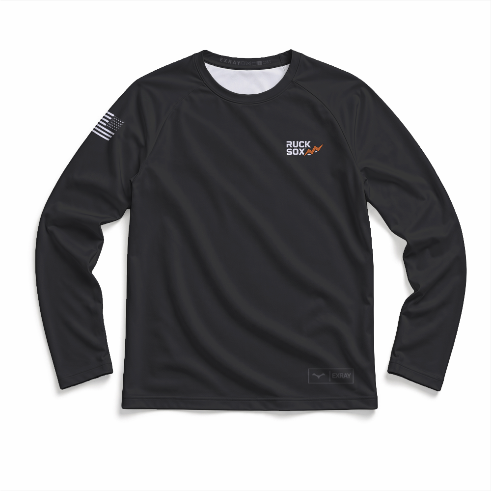 Ruck Sox Gen.1 MaxDri Performance Tee, Long Sleeve, Black