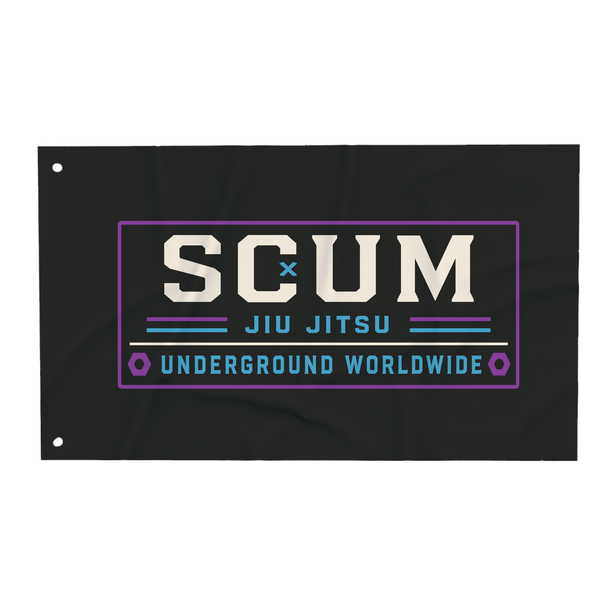 Scum Jiu Jitsu The Founders Collection Wall Flag 3x5 (Horizontal), Black