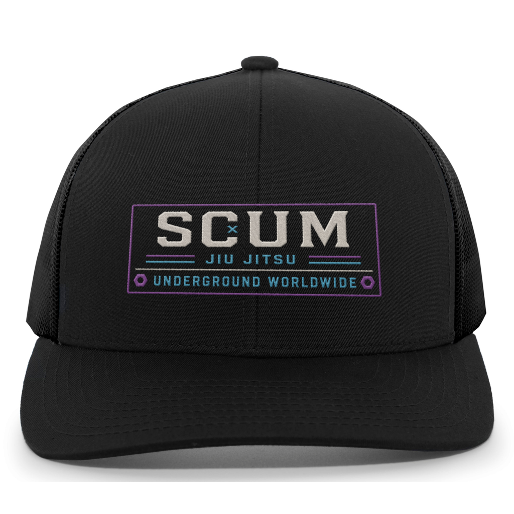 Scum Jiu Jitsu The Founders Collection Snapback Trucker Hat (104C), Black