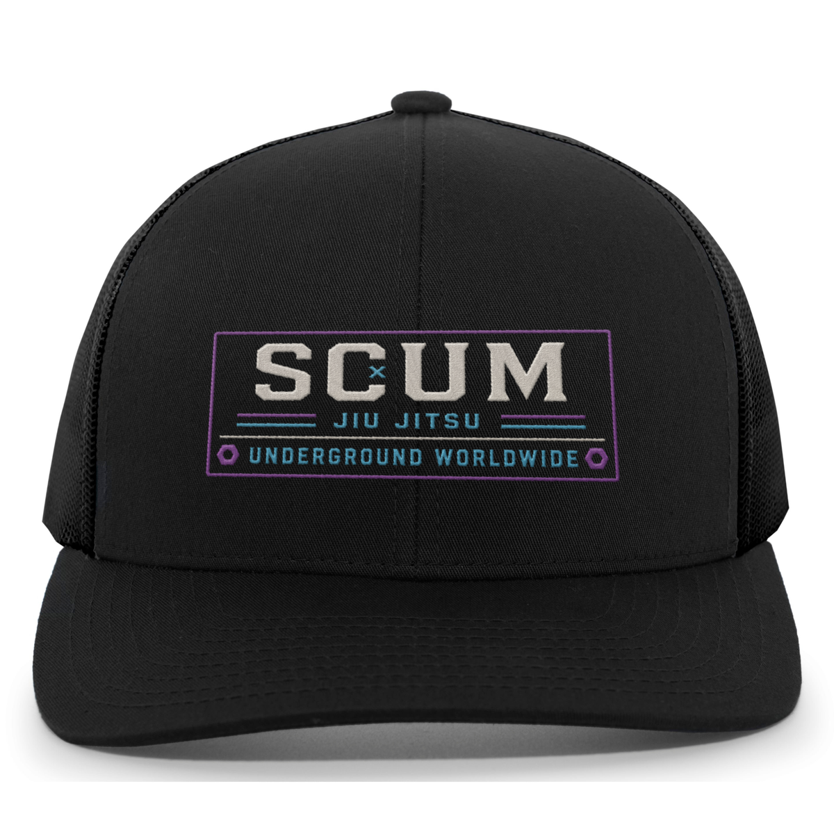 Scum Jiu Jitsu The Founders Collection Snapback Trucker Hat (104C), Black