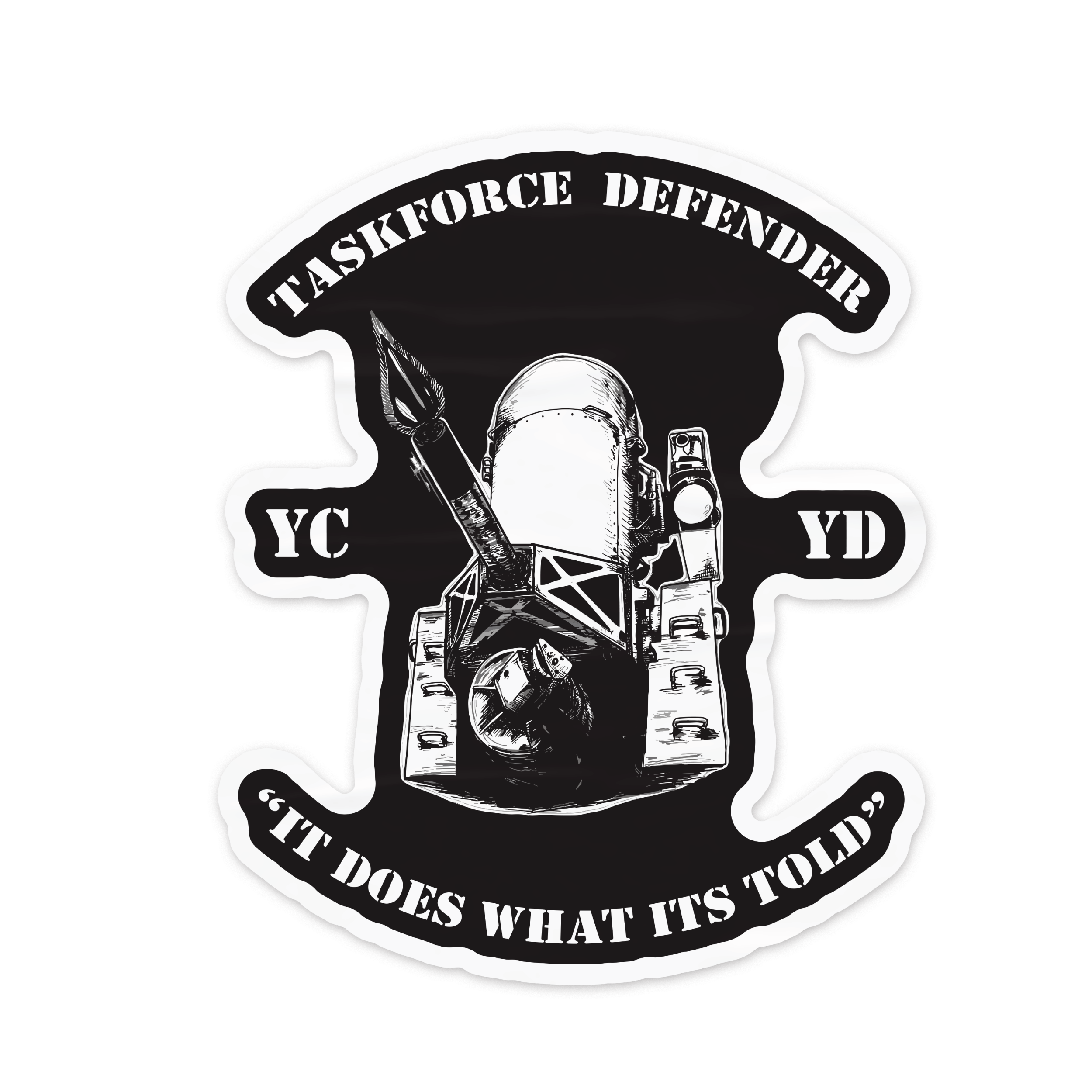 Bravo BTRY, 2-116th FA  4" White Sticker, White
