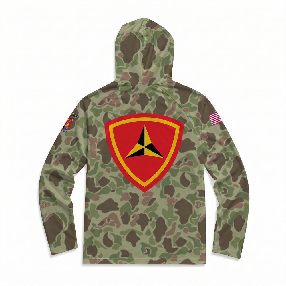 2nd Battalion 6th Marines 4th Reg Gen.1 Long Range Performance Tee, Long Sleeve, Sun Hood, Other