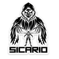 Blackheart Company, 1-504 PIR Sicario 6" White Sticker, White