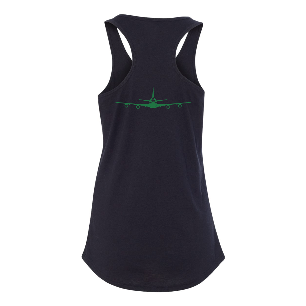 OT-2/NAOC With Flag on Sleeve Women's Ideal Racerback Tank (1533), Black