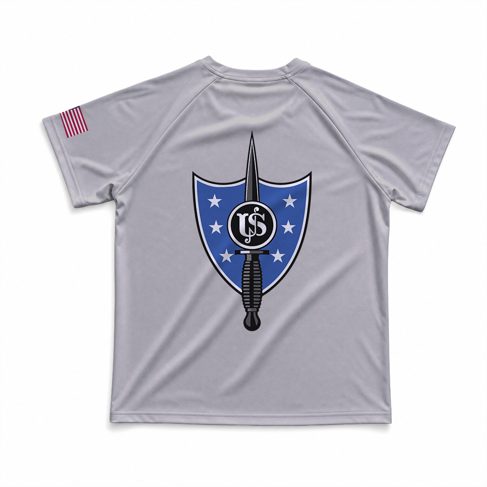 United States Secret Service - Counter Assault Team USSS CAT Gen.1 MaxDri Performance Tee, Short Sleeve, Grey