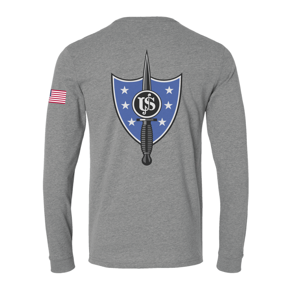United States Secret Service - Counter Assault Team USSS CAT Unisex CVC Long Sleeve Tee (6211), Grey