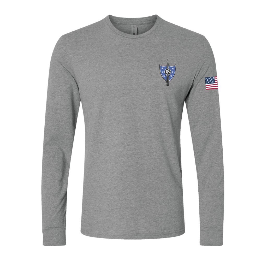 United States Secret Service - Counter Assault Team USSS CAT Unisex CVC Long Sleeve Tee (6211), Grey