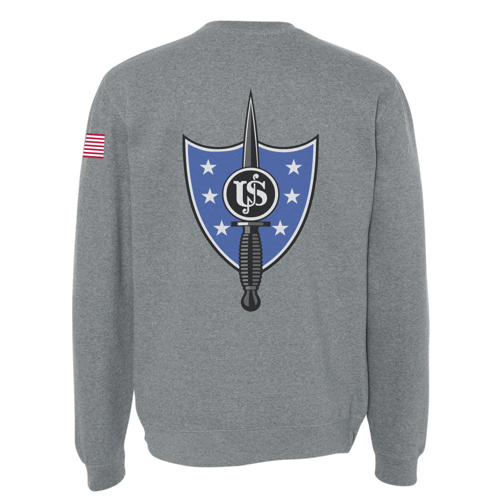 United States Secret Service - Counter Assault Team USSS CAT Midweight Cotton Fleece Crewneck (SS3000), Grey