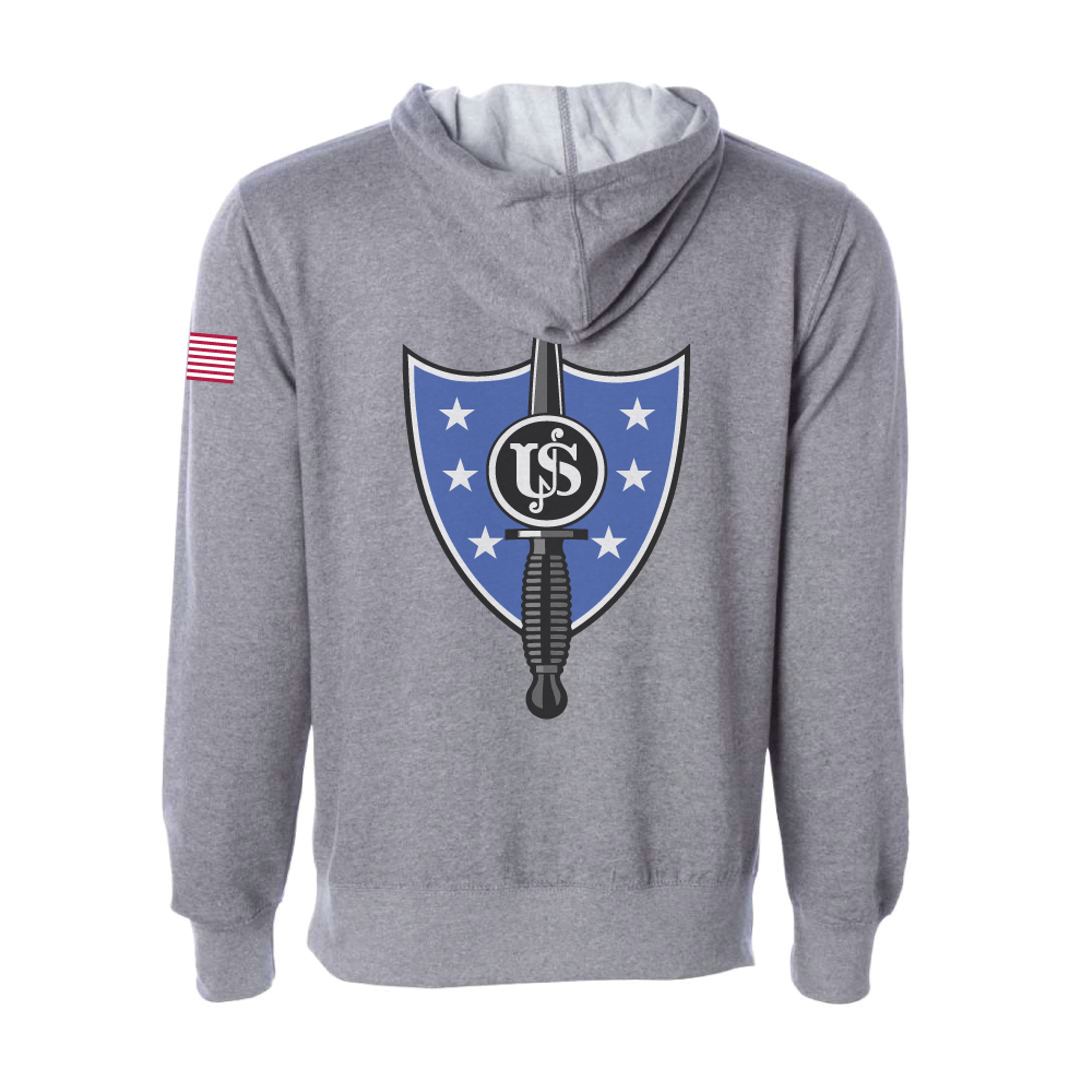 United States Secret Service - Counter Assault Team USSS CAT Midweight Cotton Fleece Hoodie (SS4500), Grey