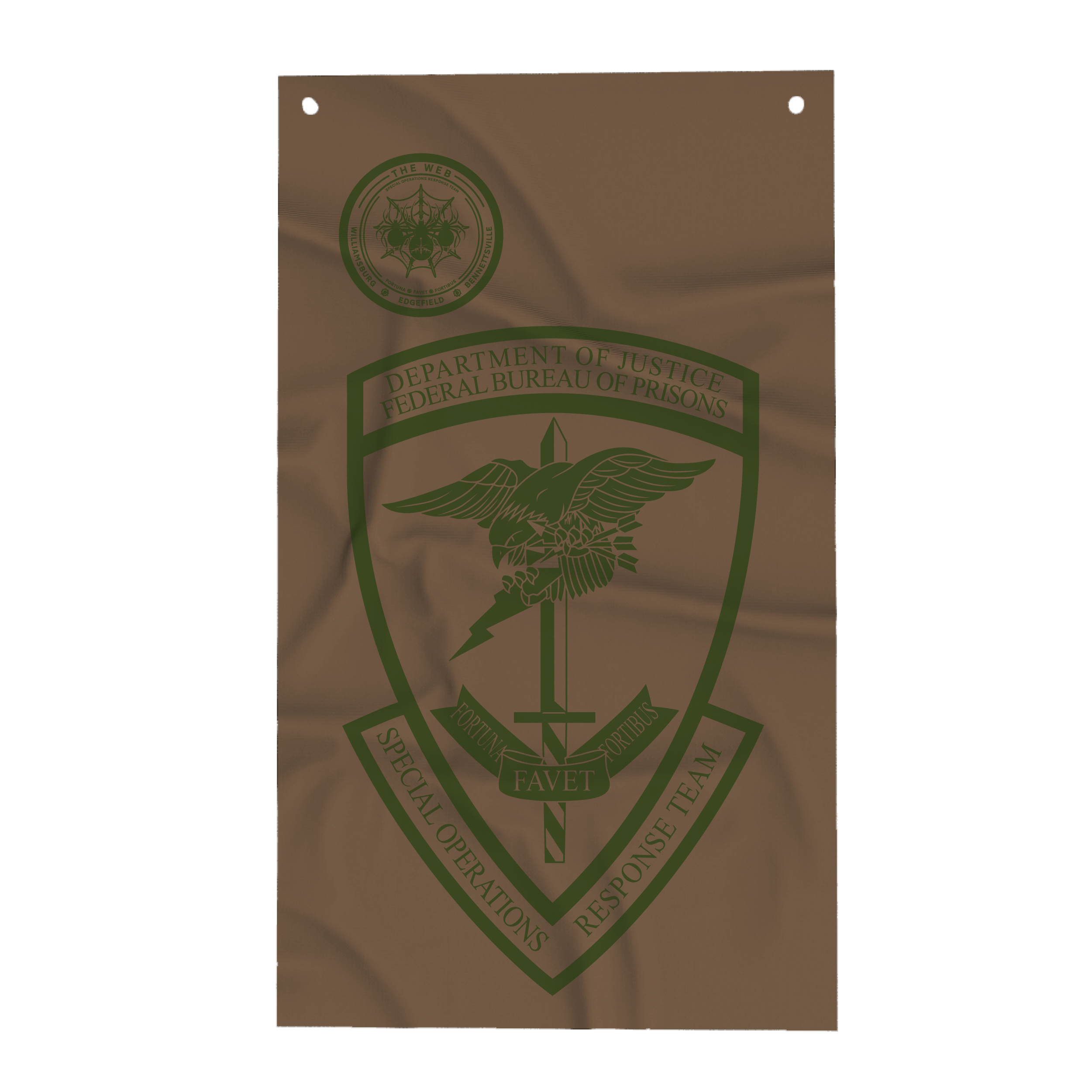 W.E.B. SORT  Wall Flag 3x5 (Vertical), NWU TIII Coyote