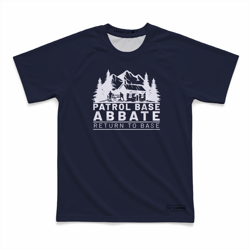 Patrol Base Abbate  Gen.1 BattlePro Performance Rashguard, Short Sleeve, Navy