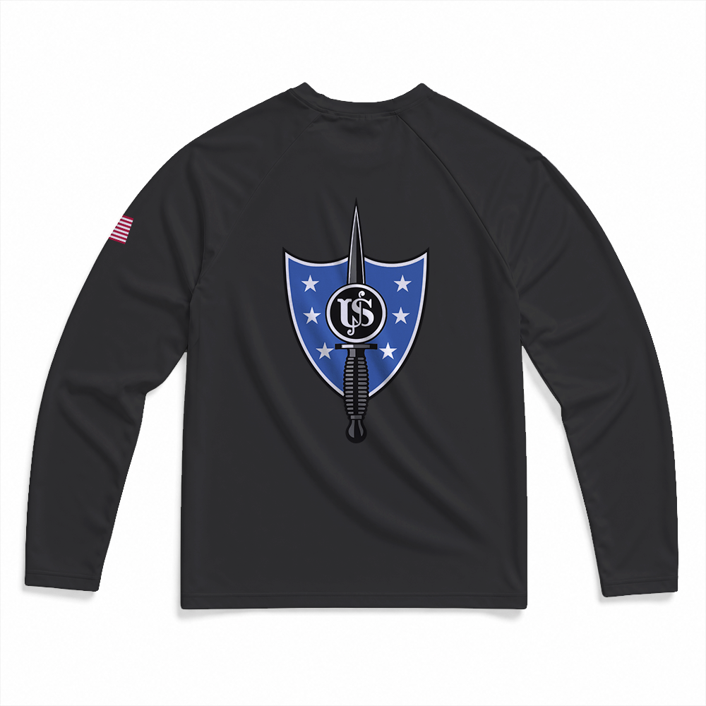 United States Secret Service - Counter Assault Team USSS CAT Gen.1 MaxDri Performance Tee, Long Sleeve, Black