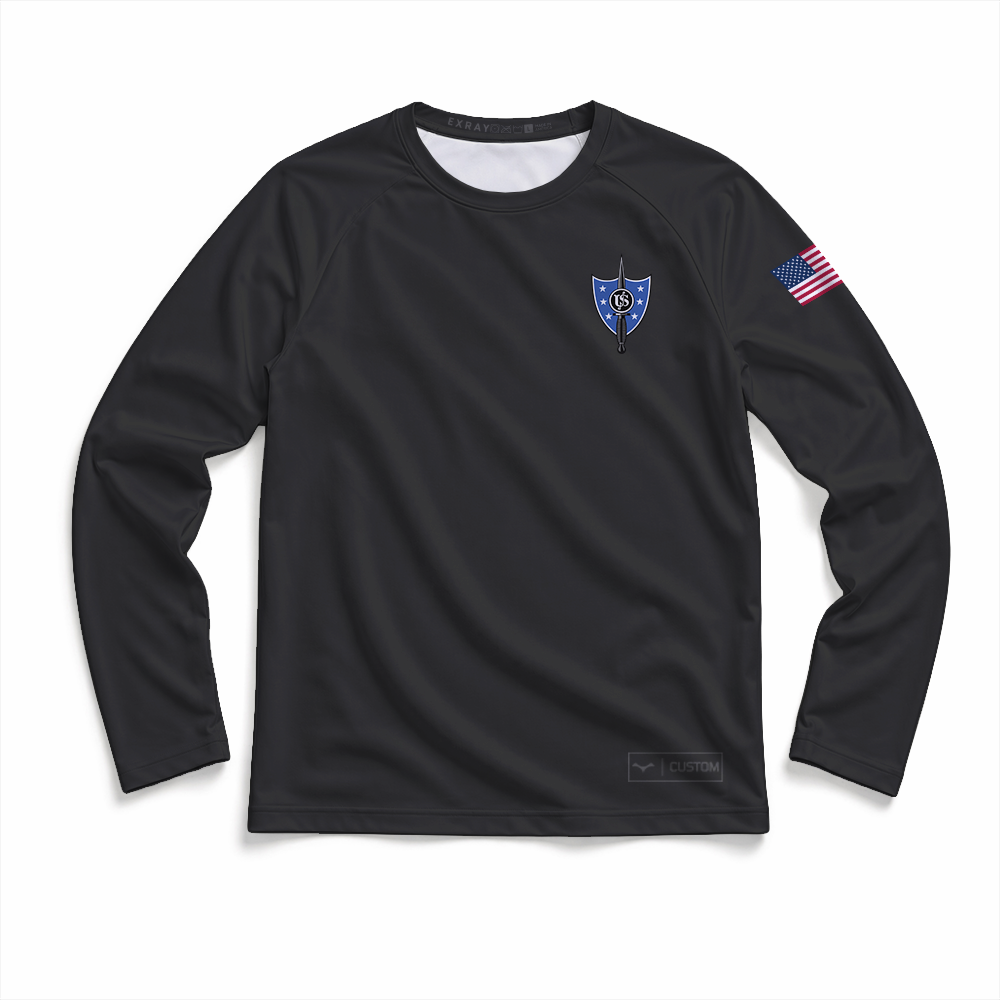 United States Secret Service - Counter Assault Team USSS CAT Gen.1 MaxDri Performance Tee, Long Sleeve, Black