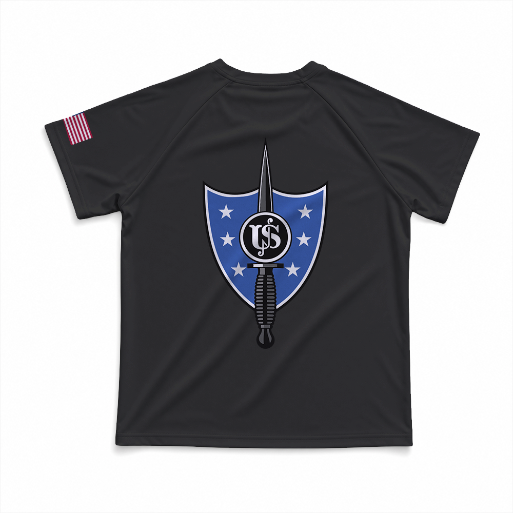 United States Secret Service - Counter Assault Team USSS CAT Gen.1 MaxDri Performance Tee, Short Sleeve, Black