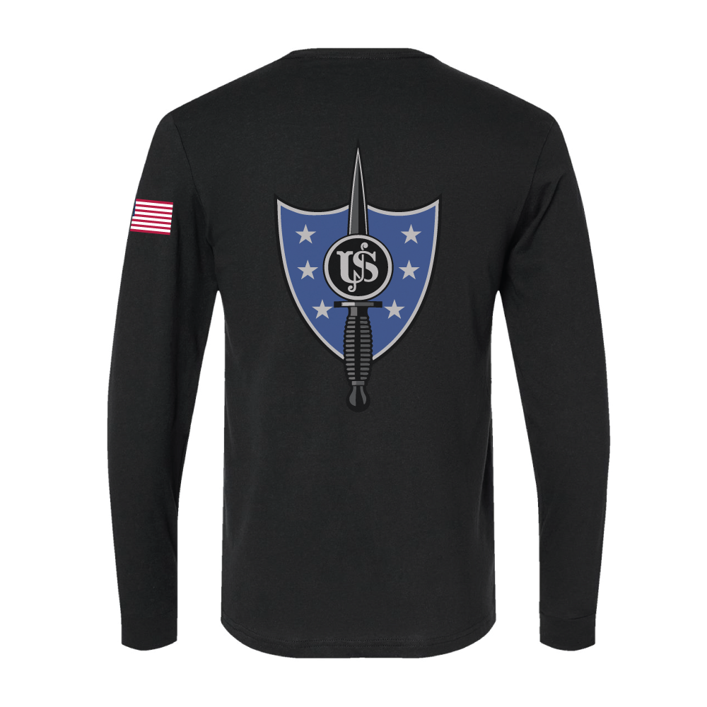 United States Secret Service - Counter Assault Team USSS CAT Unisex CVC Long Sleeve Tee (6211), Black