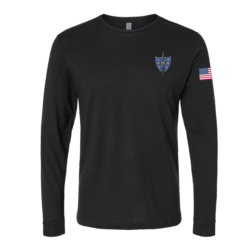 United States Secret Service - Counter Assault Team USSS CAT Unisex CVC Long Sleeve Tee (6211), Black