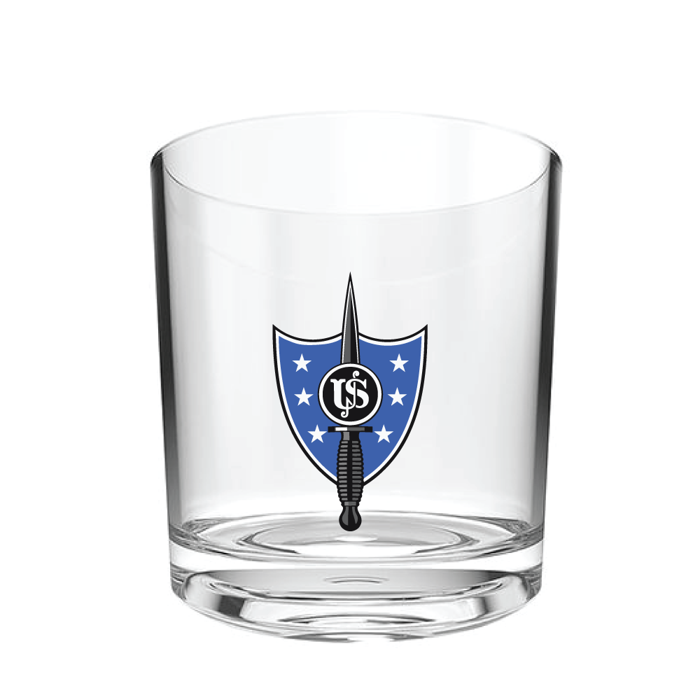 United States Secret Service - Counter Assault Team USSS CAT Rocks Glass, Clear