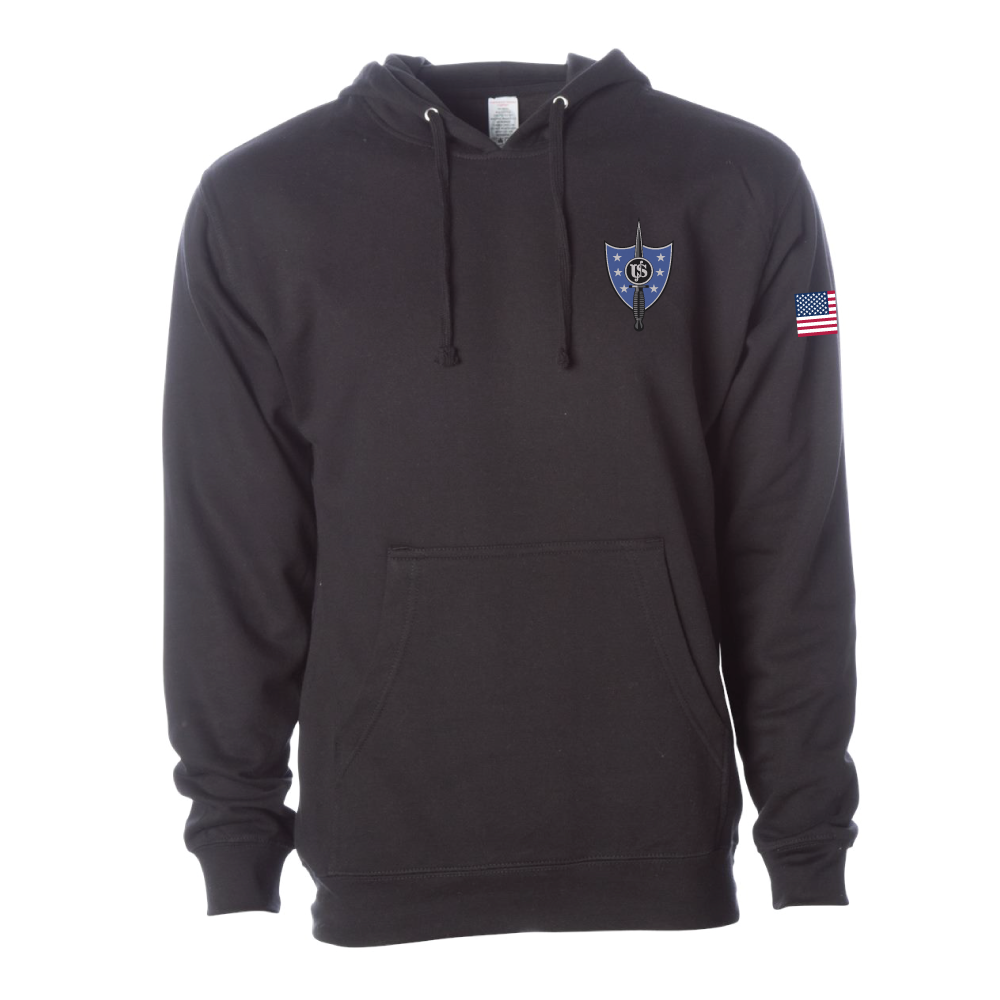 United States Secret Service - Counter Assault Team USSS CAT Midweight Cotton Fleece Hoodie (SS4500), Black