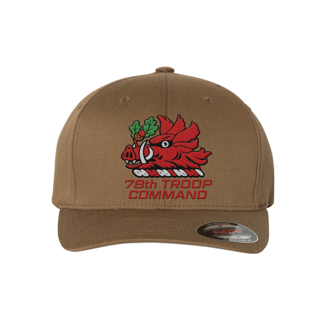 HHD 78th Troop Command  Flexfit Cotton Blend Cap - 6277, NWU TIII Coyote